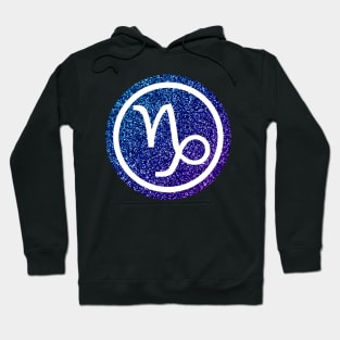 Blue Purple Glitter Zodiac - Capricorn Hoodie